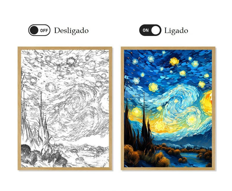 Van Gogh Quadro LED Amsterdã