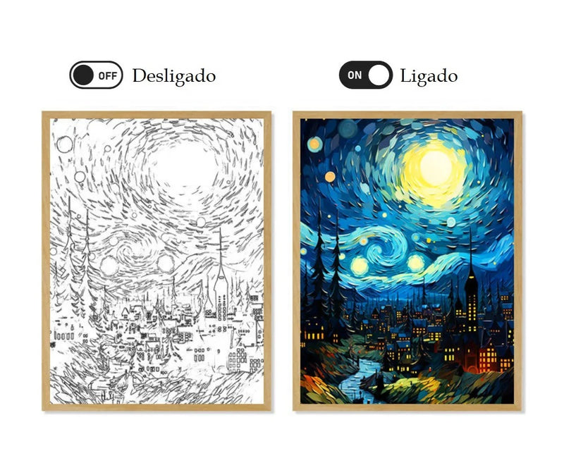 Van Gogh Quadro LED Amsterdã