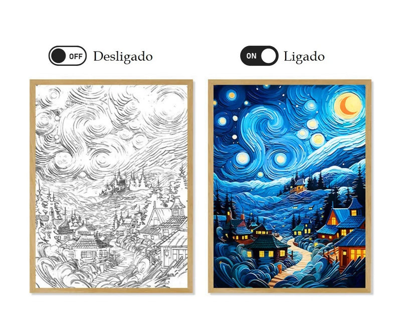 Van Gogh Quadro LED Amsterdã