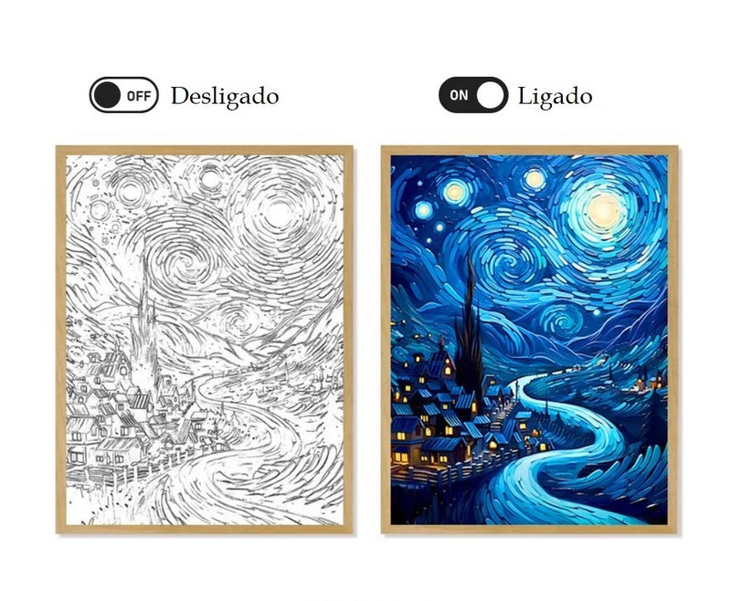 Van Gogh Quadro LED Amsterdã