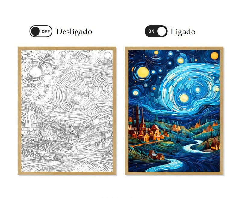 Van Gogh Quadro LED Amsterdã