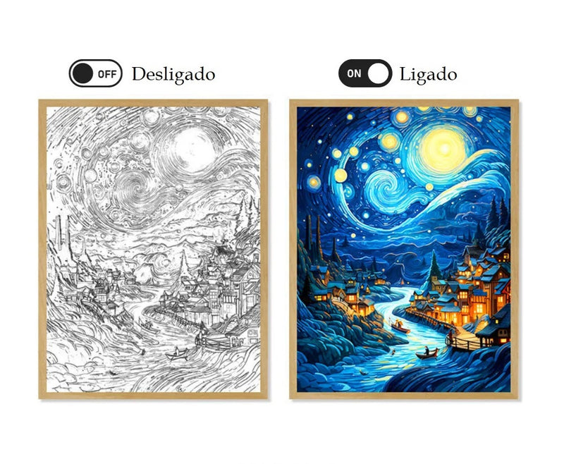 Van Gogh Quadro LED Amsterdã