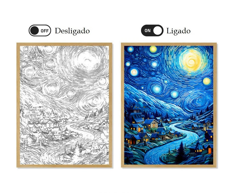 Van Gogh Quadro LED Amsterdã