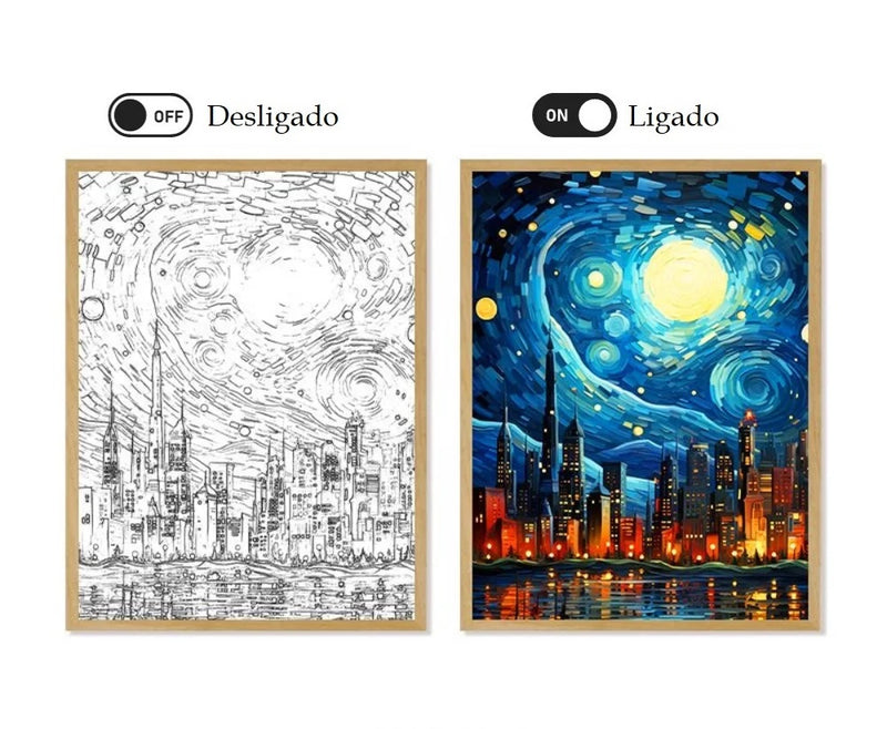 Van Gogh Quadro LED Amsterdã