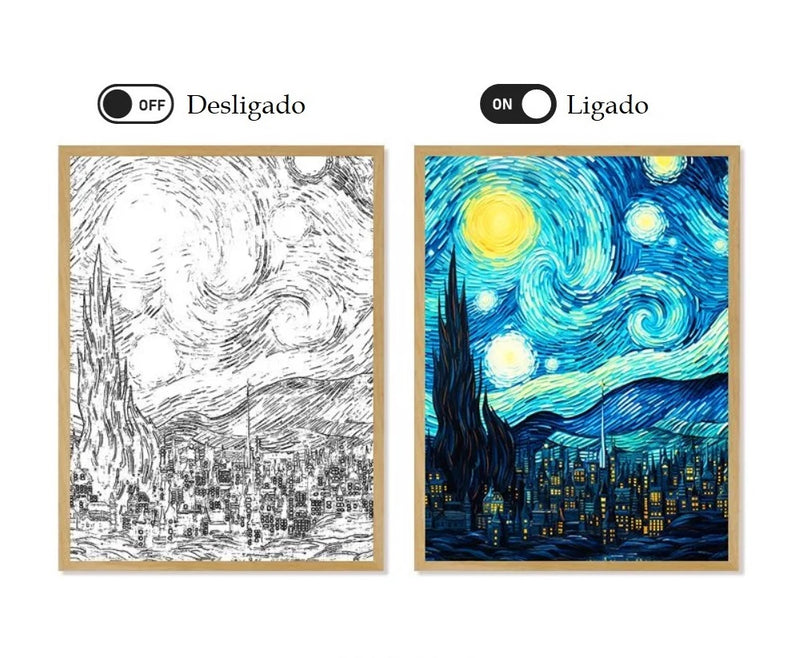 Van Gogh Quadro LED Amsterdã