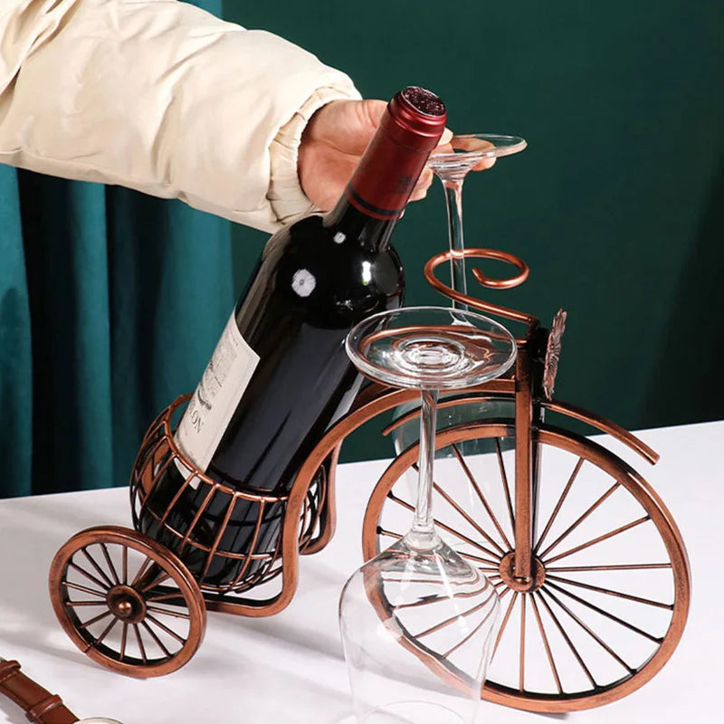 Porta Vinho e Taças Triciclo