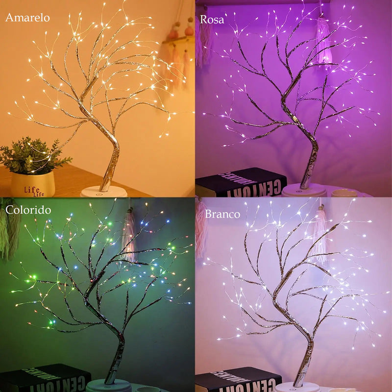 Árvore LED com 108 lâmpadas
